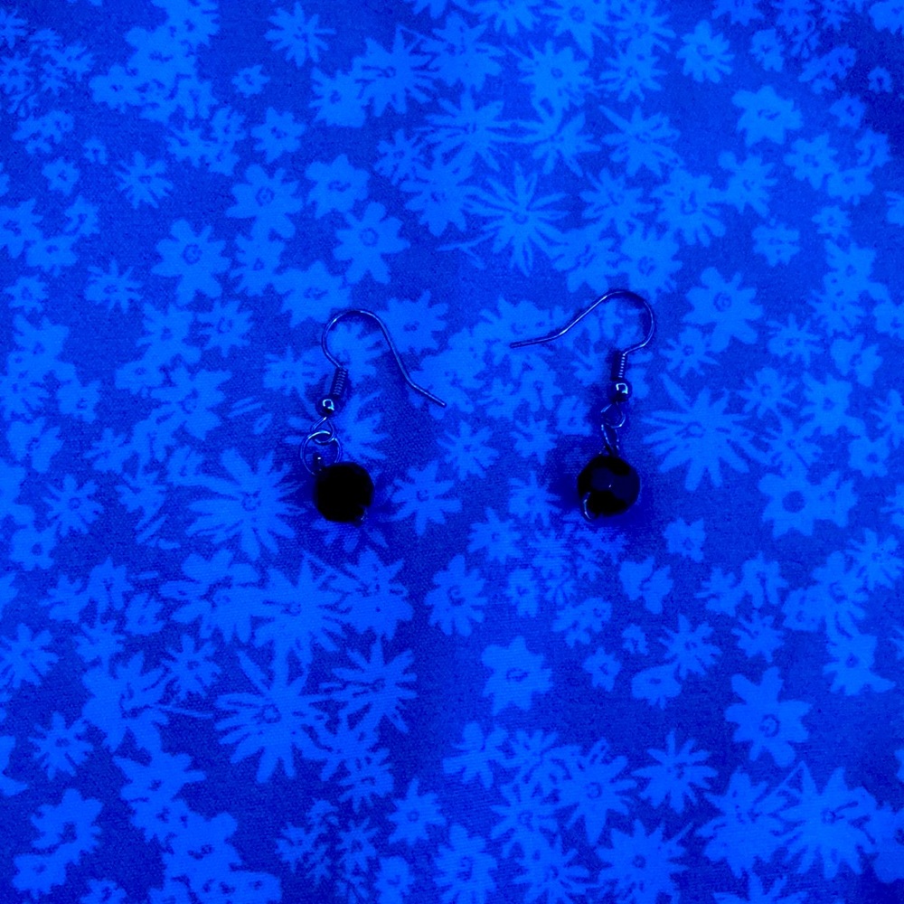 Black beaded earrings